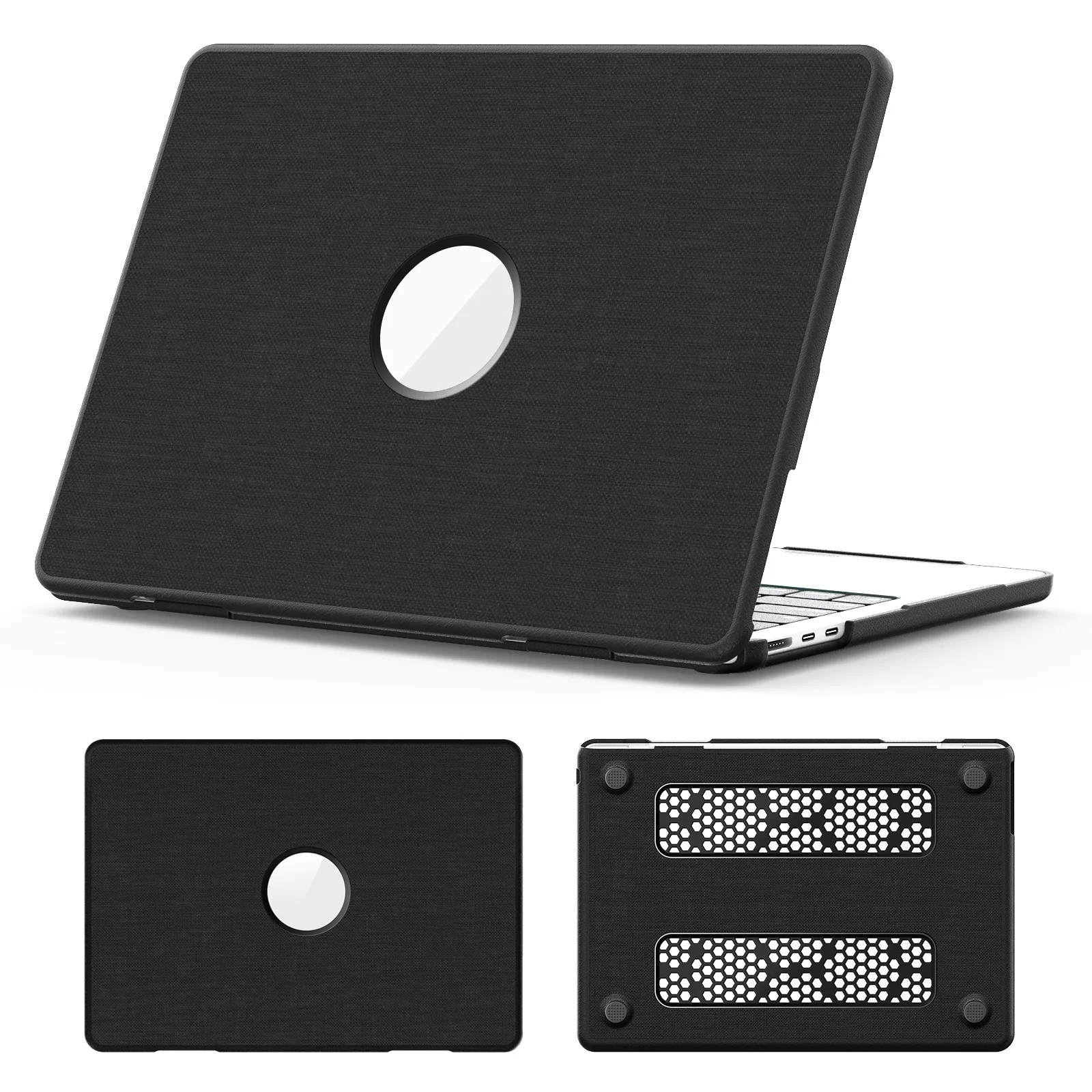 

Laptop Case for MacBook Air 13 inch (2025) / (2024) / (2022) (M2 A2681 / M3 A3113 / M4 A3240) Protective Cover - Black