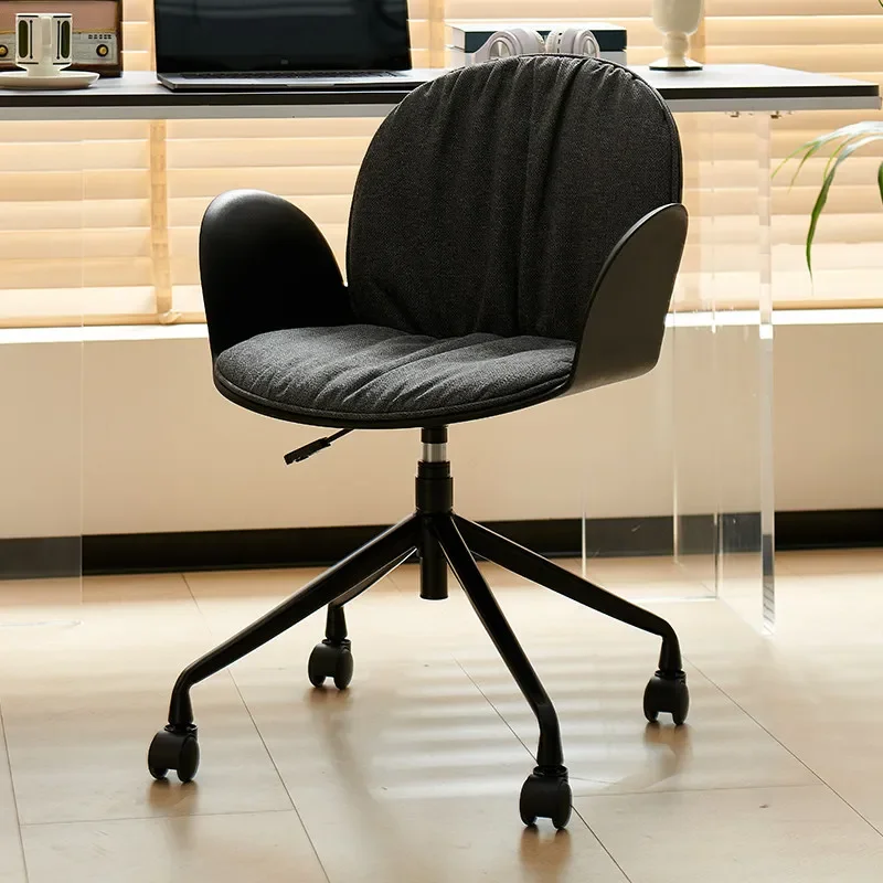 Modern Multi-Color Fabric Cushion Office Chair - Swivel Rolling Wheels, Comfortable Stylish Leisure Desk Chair for Home Office