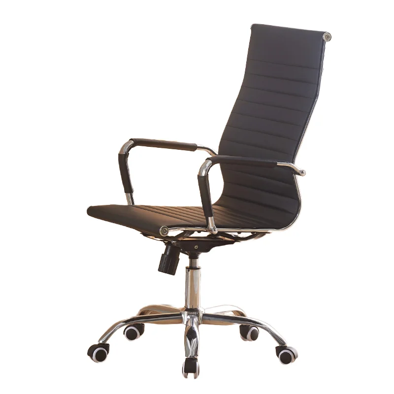 July005 Modern Simple Ergonomic Leather Bow Computer Chair with Adjustable Headrest Classic Design for Home & Office Rotating Li