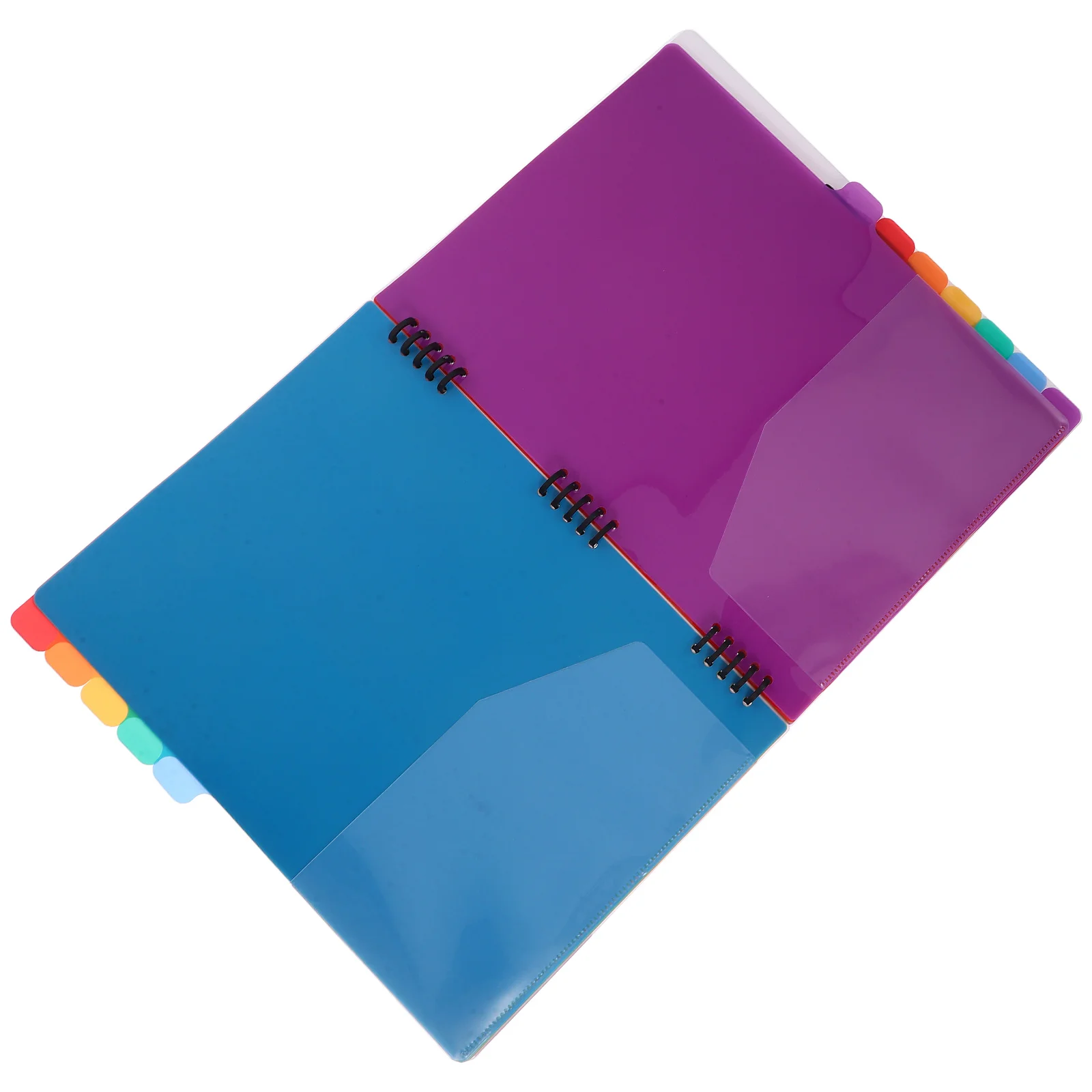 

A4 Document Organizer Colored File Folder Binder Dividers Tabs PP Material Multilayer Large Capacity Portable Simple