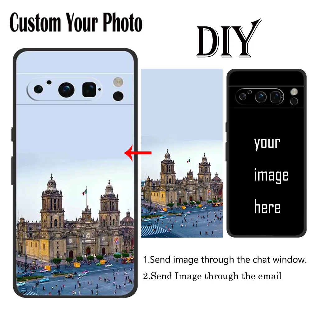 لتقوم بها بنفسك صور العلامة التجارية حالات الهاتف المخصصة لجوجل بكسل 8 برو 7A 6A أضعاف بكسل 7 6 برو 3 4 XL بولي TPU غطاء ناعم صورة صورة النص