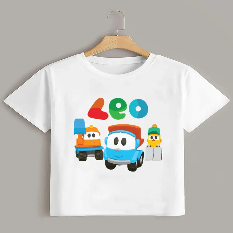 

Hot Sale Leo The Truck Tv Show Cartoon Kids T shirt Girls Summer Tops Baby Boys Clothes Funny Children Short Sleeve T-shirt