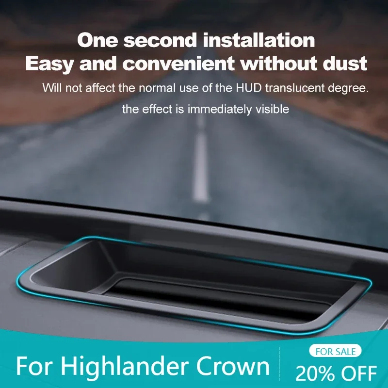 

Car HUD Protective Cover Head-Up Display Dust Cover Frame Windshield Fit for Toyota Highlander Crown Kluger 2022 2023 2024