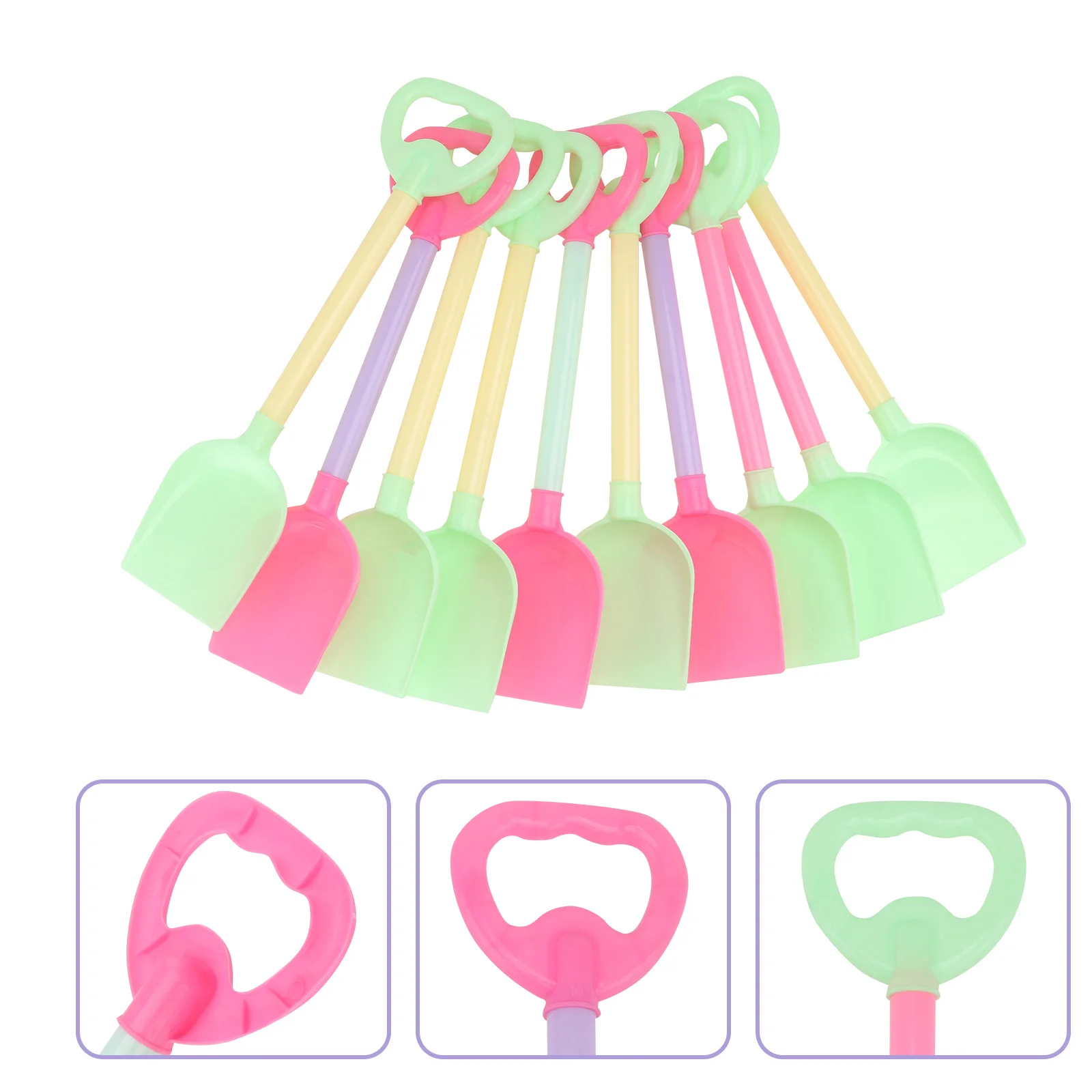 

10Pcs Children Shovels Plastic Sand Dredging Set for Beach Park Backyard School Stress Relief and Party Favors