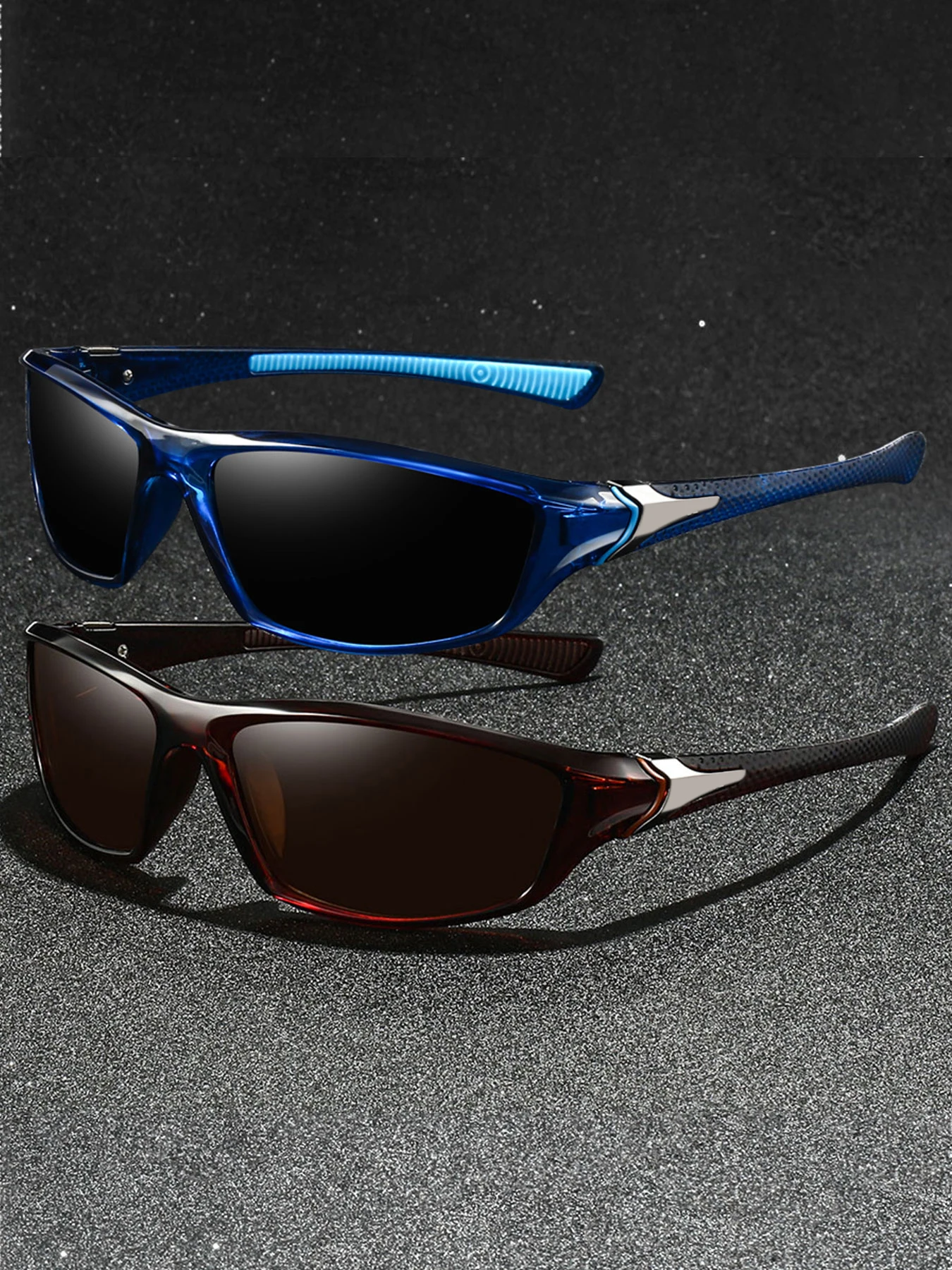 AliExpress WSZ 2PCS Vintage Sunglasses With Metal Decor Tropical Beach Vacay Men Women Sport Driving Fishing Cycling Hiking Running Sun Glasses