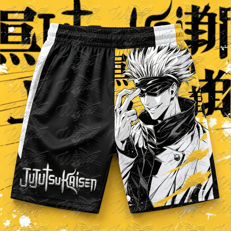 Hot Summer Anime Jujutsu Kaisen Satoru Gojo 3DGraphic Quick Dry Unisex Manga Soccer Basketball Street Cool Sports Short Trousers