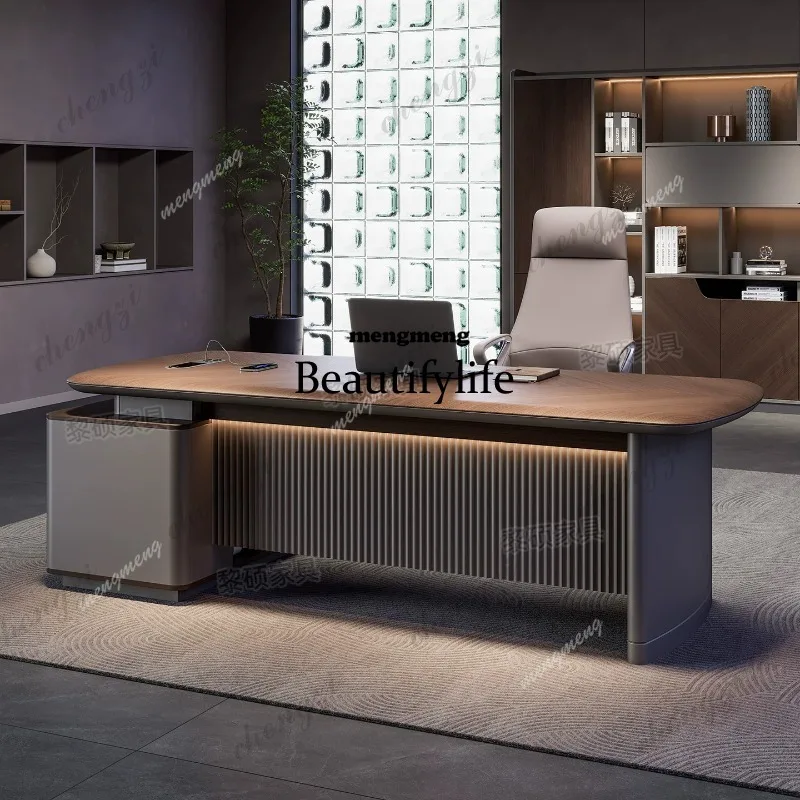 

R134 Boss office desks and chairs high-end blister leadership office large class desk simple modern manager computer desk