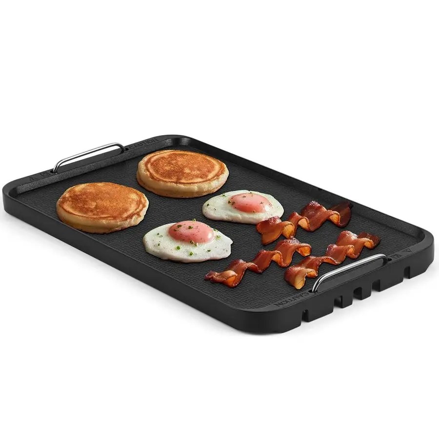 

Stove Top Griddle, NonStick Pancake Griddle, Flat Top Grill for Gas Stove Charcoal Grills Smokeless Grills Outdoor Grill or Camp