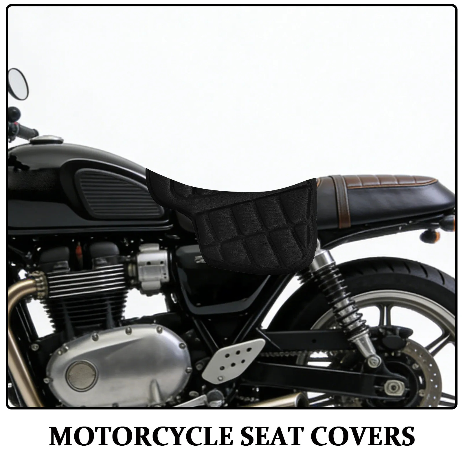 Airflow Motorcycle Seat Cover Shock Absorption Cushion Breathable Heat Insulation All Season Ride Comfort Padded Nonslip