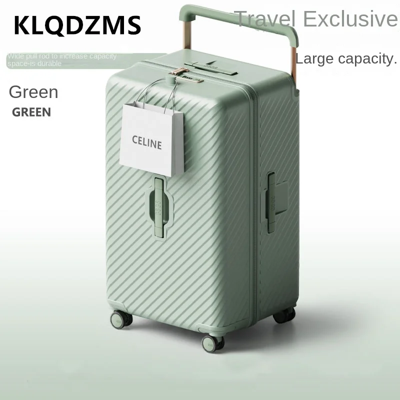 KLQDZMS-Valise à roulettes à capacité respirante, style chariot robuste et durable, sac de voyage, valise 22 ", 24", 26 ", 28", 30"