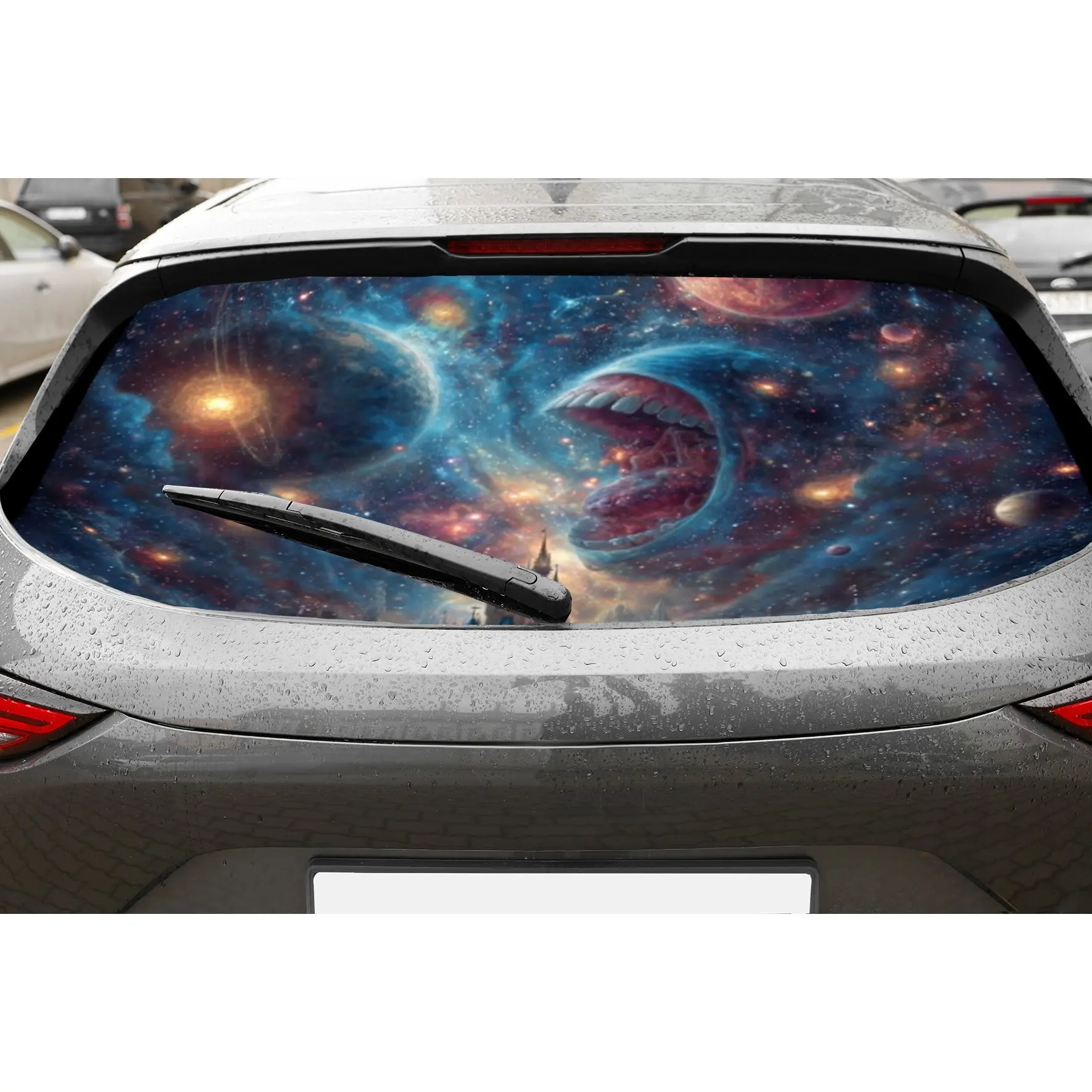 

Замечательная Вселенная, самоклеящаяся водонепроницаемая наклейка на заднее окно автомобиля из ПВХ, легко наклеивается, не падает, водонепроницаемая