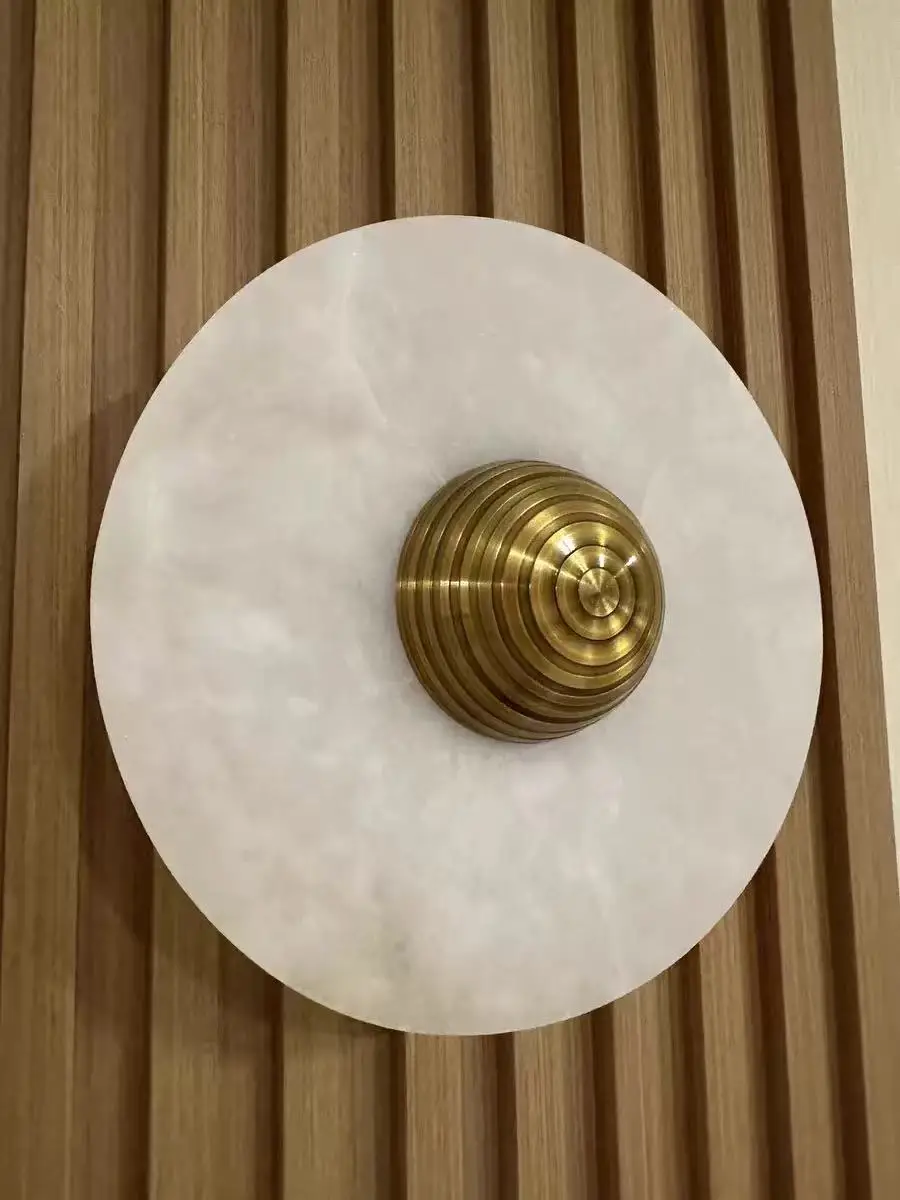 Modern Spanish Marble Wall Lamp Nordic Minimalist LED Wall Sconce Living Room Bedroom Background Wall Stairs Hallway Home Decor