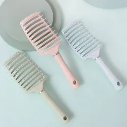 ストライプデタングルヘアブラシ,プロの櫛,女性用,頭皮マッサージ,ヘアスタイリングツール