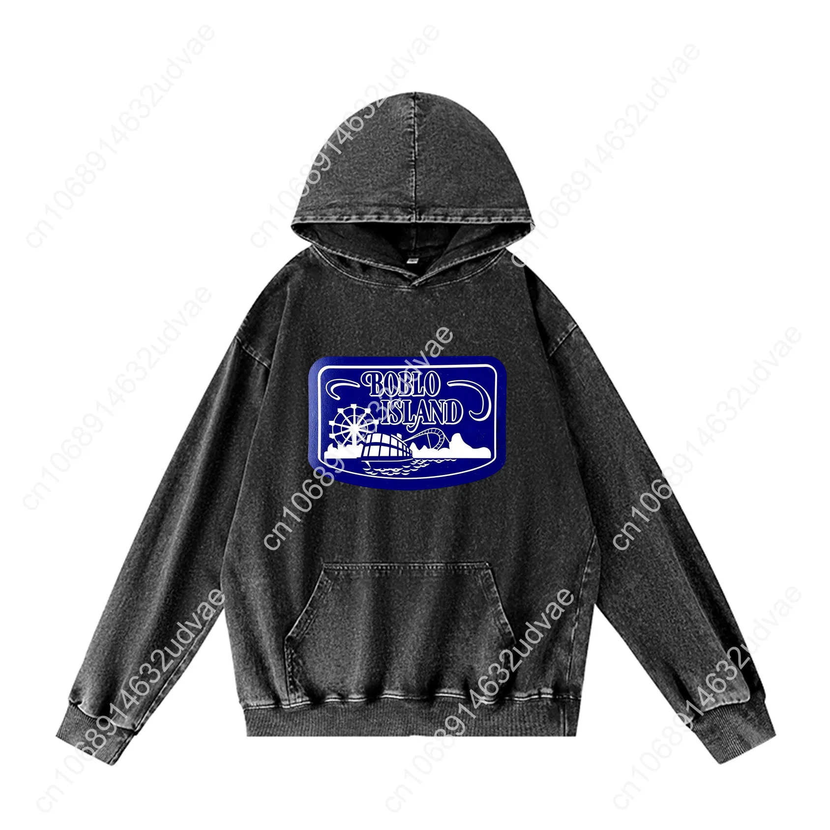 Bolo Island Detroit Hoodies Retro Hooded Sweatshirt Man Woman Teenager Pullover Sweat Shirt Pocket Oversized Customized Tops