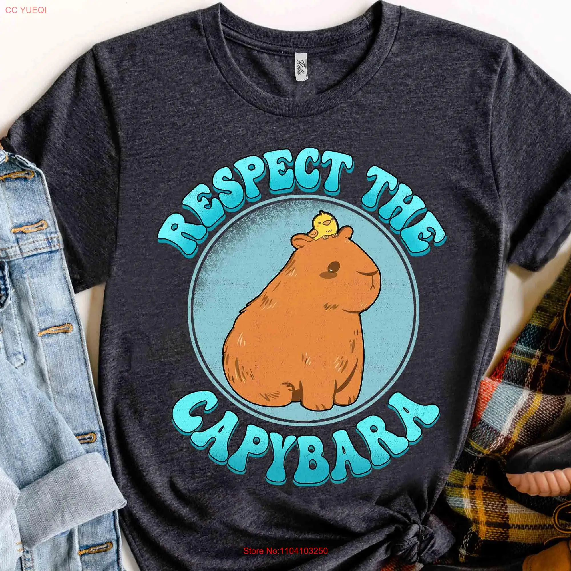 Funny Respect Capybara and Bird Retro T Shirt I Pull Up Lover Cute Animal Capy Trending Family Birthday