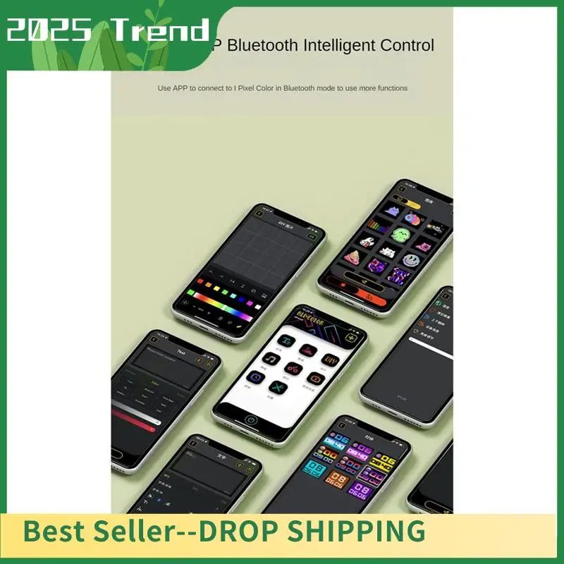 

HD 64X64 LED Screen Panel On Car Color Lighting Show Expression LED Display Panel Support Bluetooth APP Remote Control Durable