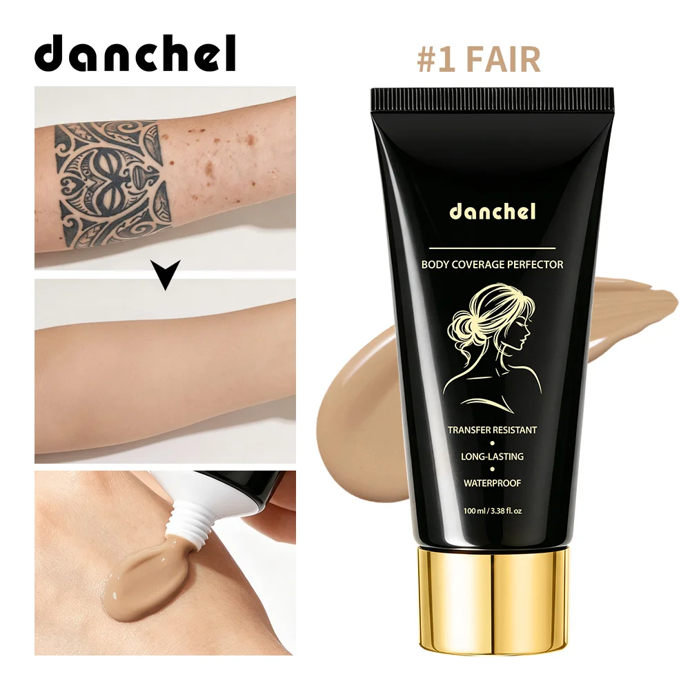 Body Concealer Waterproof Transfer Resistant Sweatproof Tattoo Scar Cover Up Cream Long Lasting Blendable Leg Arm Body Cosmetic