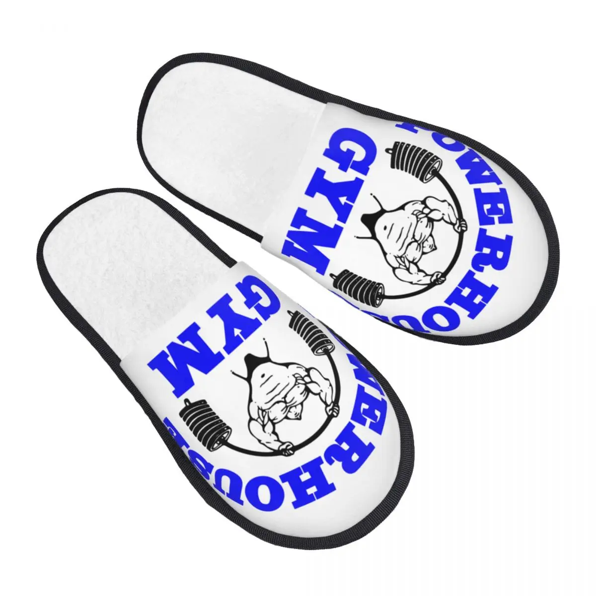 Custom Powerhouse Gym Memory Foam Slippers Women Soft Warm Bodybuilding Fitness House Slippers