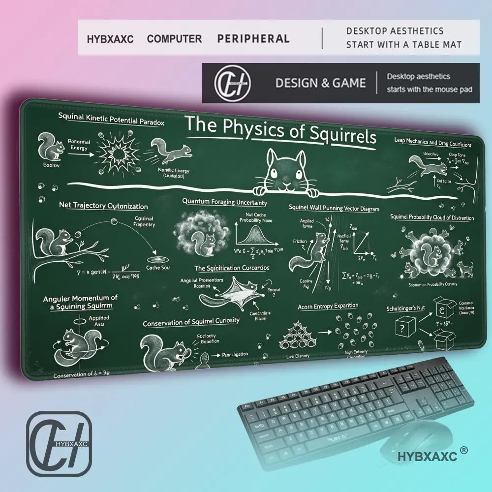 HYBXAXC The Physics of Squirrels Desk Mat Mousepad XL - Science Teacher or Squirrel Lover Gift - Physics Desk Decor