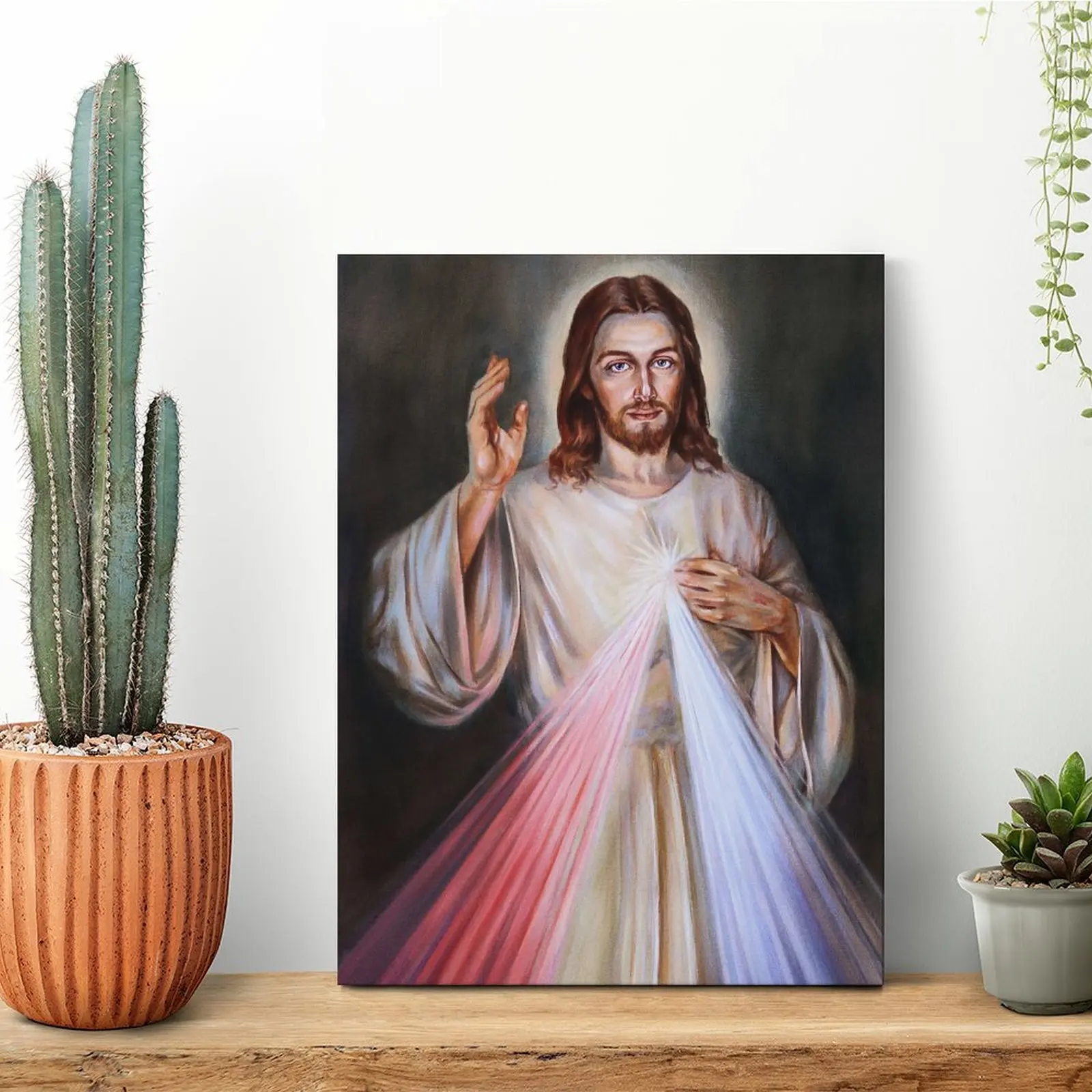 イエス・キリストのポスターキャンバス絵画リビングルームシネマヴィンテージパブデザイン額入り壁掛け絵画