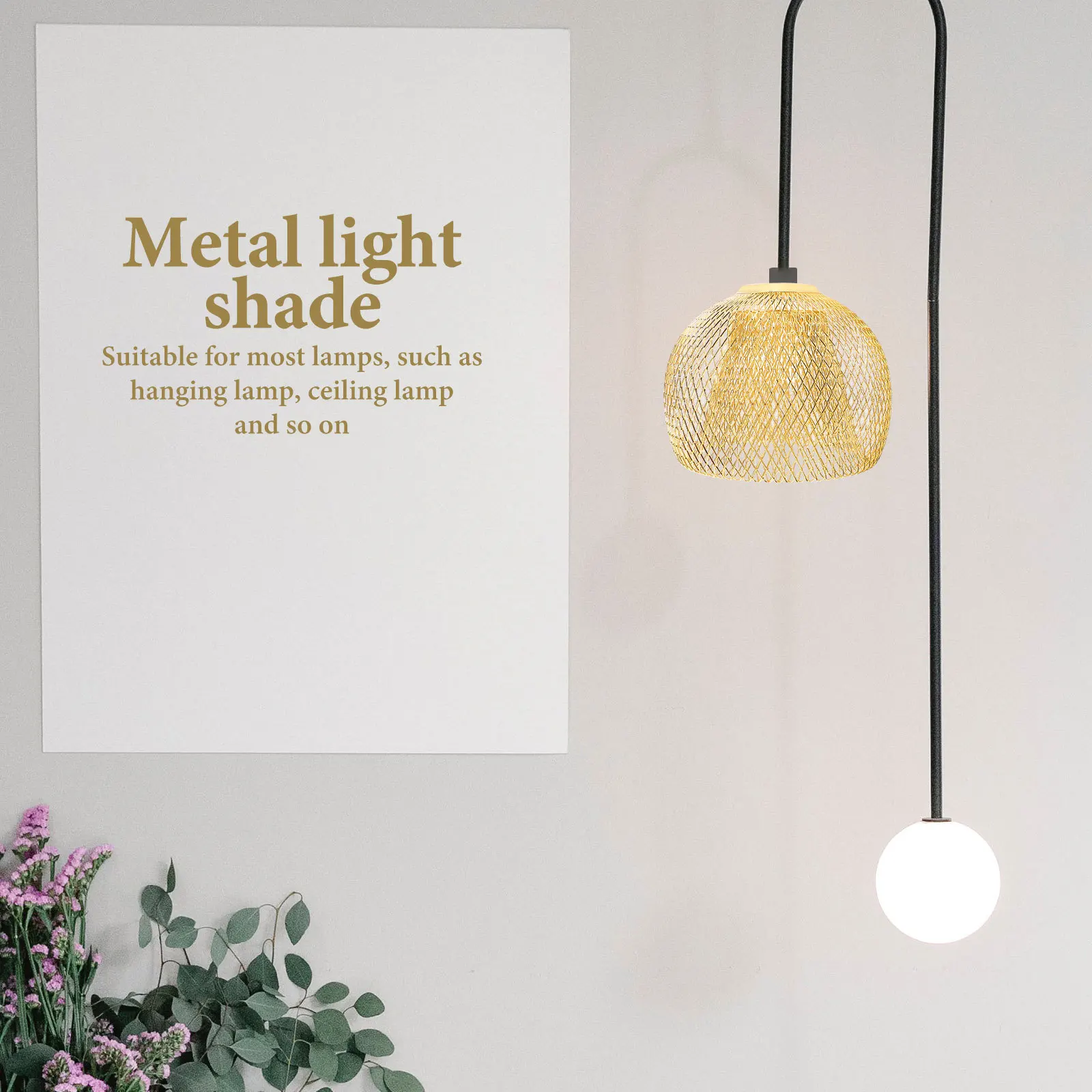 

Pendant Lamp Shade Household Metal Hanging Light Lampshade Hollow Out Mesh Vintage Ceiling Lamp Shade Decorative Wire Mesh Light