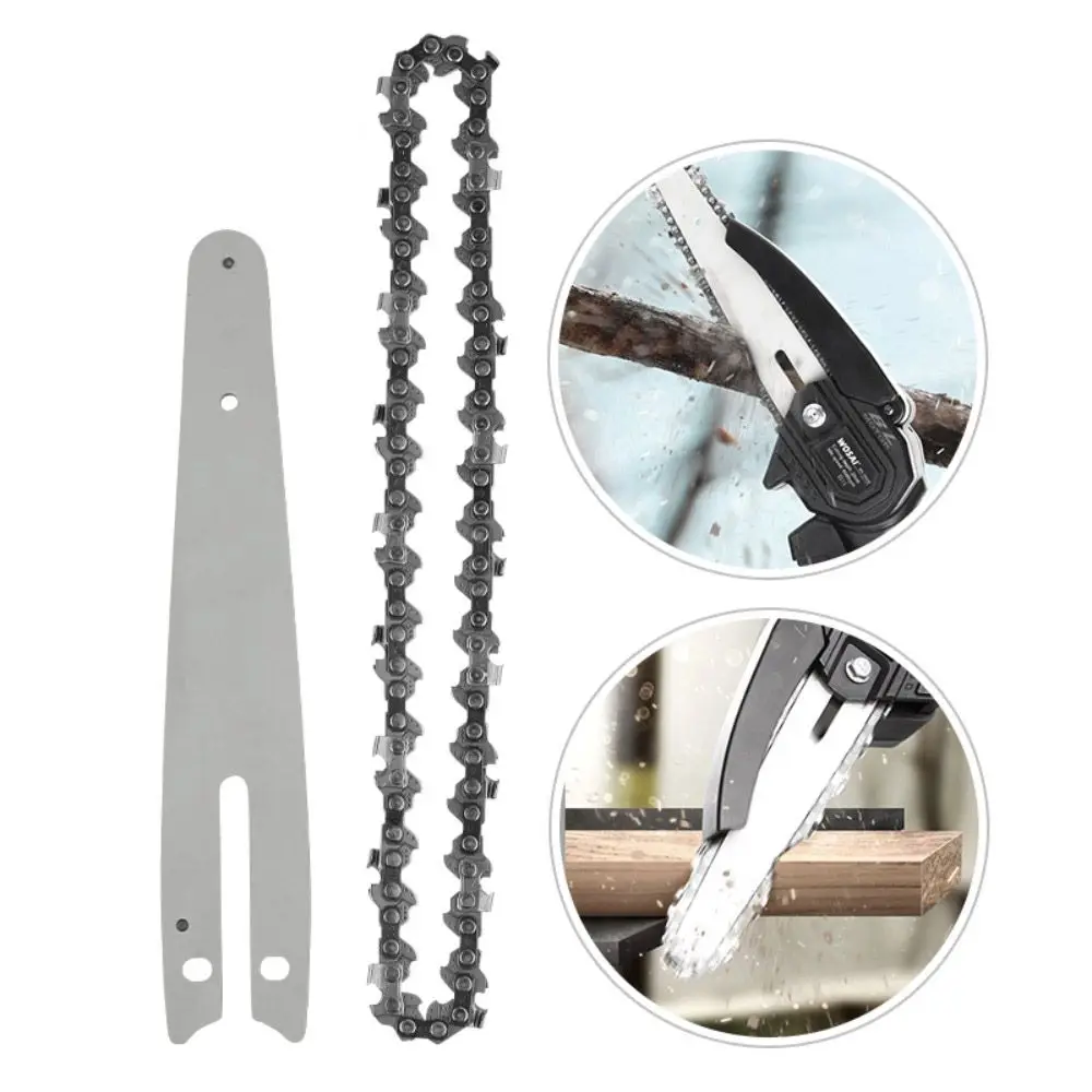 4/ 6 inch Chainsaw Blade Cutting Sharp Chains Electric Saw Parts Electric Chainsaw Chain Saw Set Guide Plate