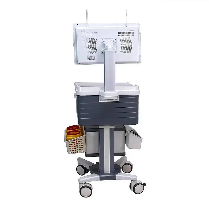 

Laptop Mobile Check-in Vehicle Medical Trolley Hospital Care Trolley Carrello Portaoggetti Commercial Furniture