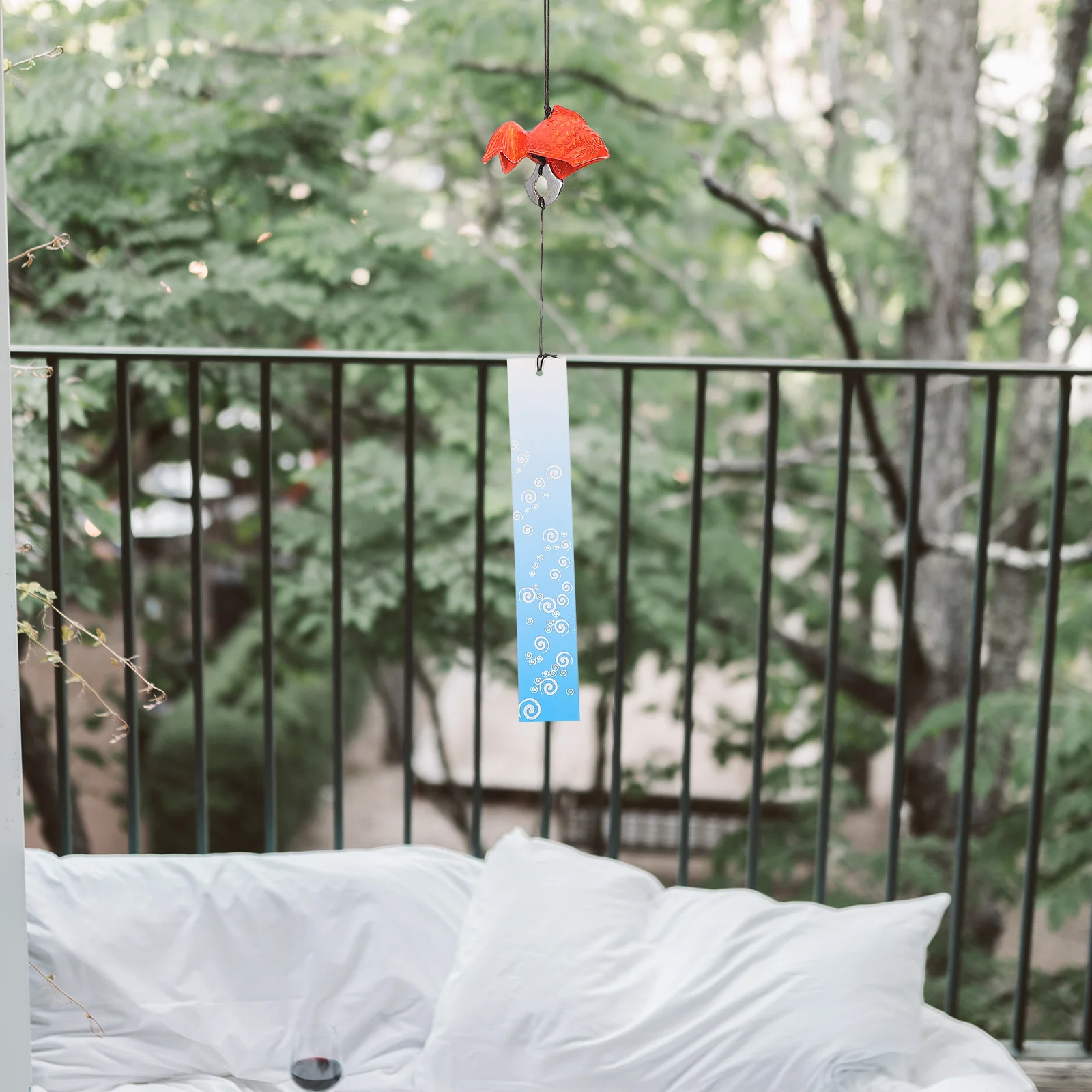 

Small Goldfish Wind Chime For Home Decor Chime Vintage Iron Hanging Decor For Japanese Style Window Balcony Wind