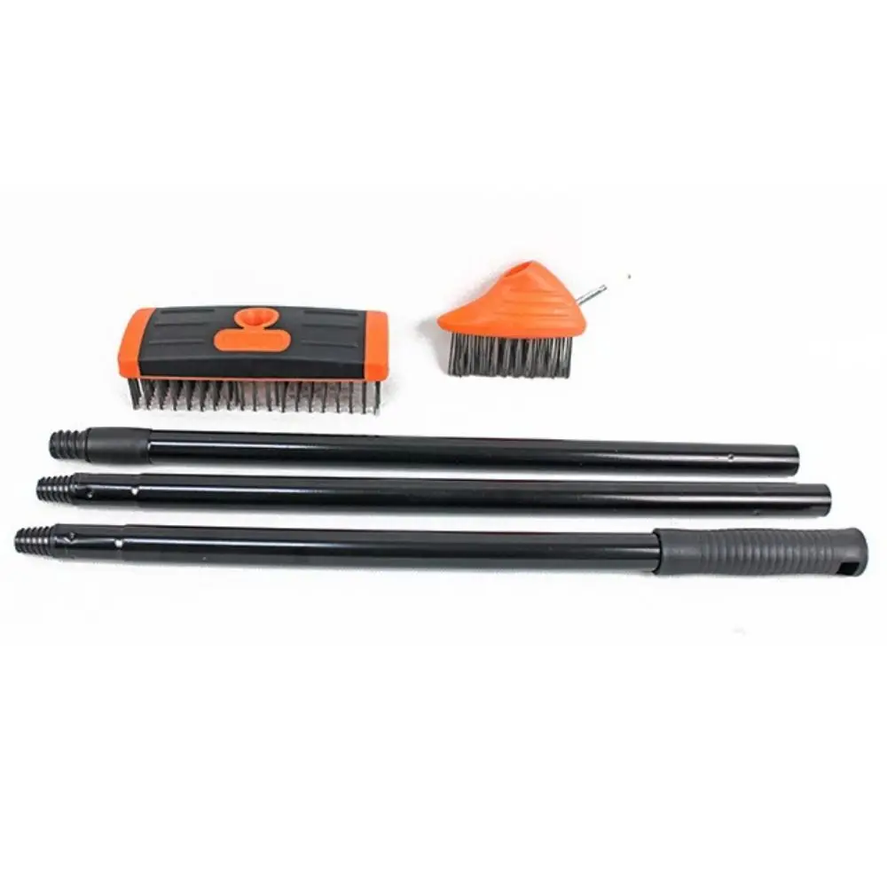 Adjustable Handle Weed Remover Tool 3 In 1 2 Brush Head Weeding Brush Manual Crevice Replaceable Brush Heads Gardening Tool
