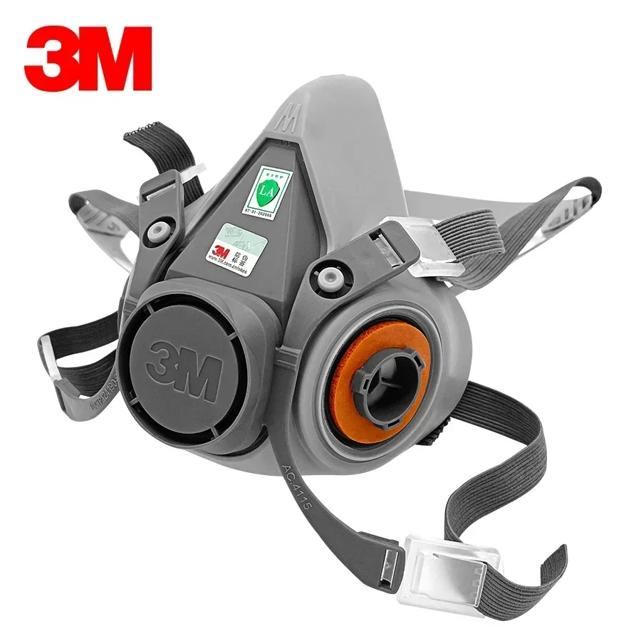 15p 3M 6200 Gas Mask for Spray Paint Decoration Chemical Dust Mask Body Protect Toxic Steam Filter Respirator Reusable Half Mask image 4