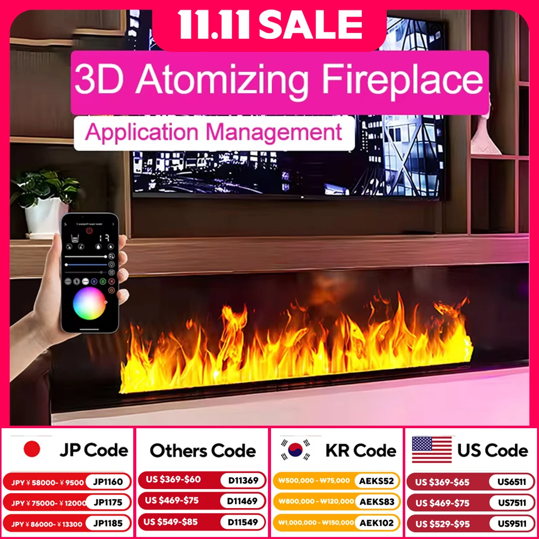 

Электрический водяной пульт дистанционного управления, камин, индивидуальная комната, ТВ-шкаф, украшение, увлажнитель воздуха, 3D паровое пламя в помещении
