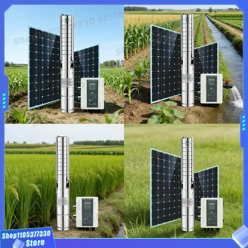 3SSC Stainless Steel Impeller Solar Deep Well Pump DC Agricultural Irrigation System Corrosion Resistant Water Pump for Farm