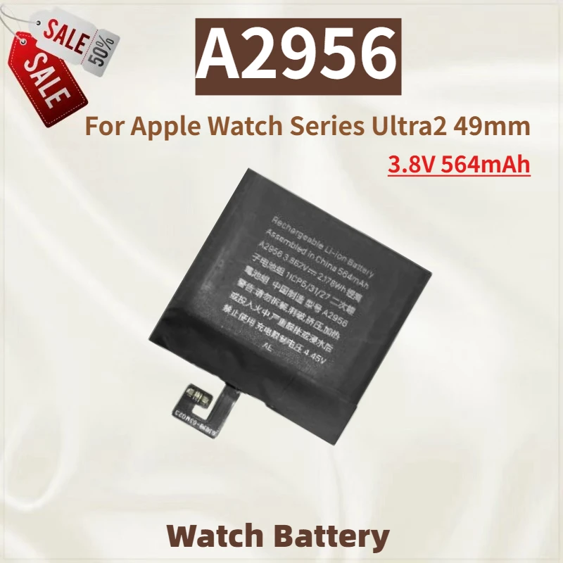 

Совершенно новый аккумулятор для часов A2956, 3,8 В, 564 мАч для Apple Watch Series Ultra2, 49 мм, высококачественная сменная батарея