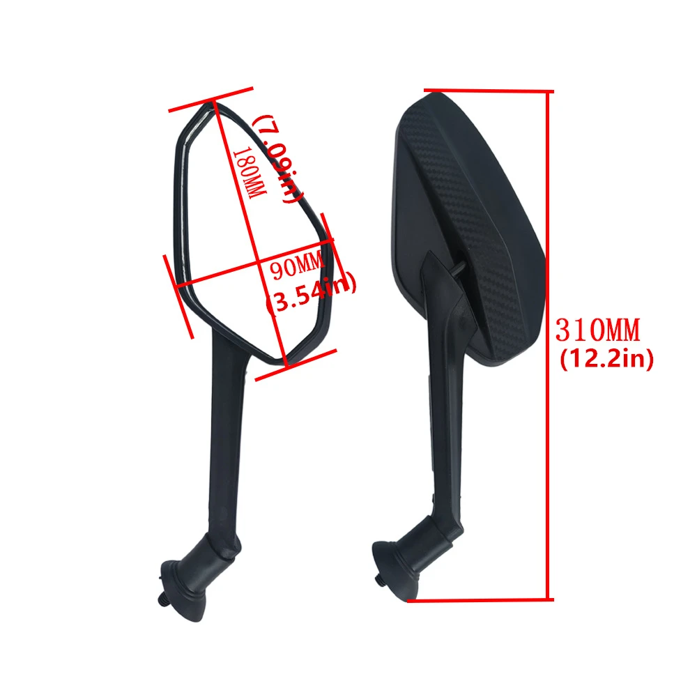 2pcs Universal 8mm Rearview Mirror Motorcycle Side Mirrors Old School Bobber Touring Bobber