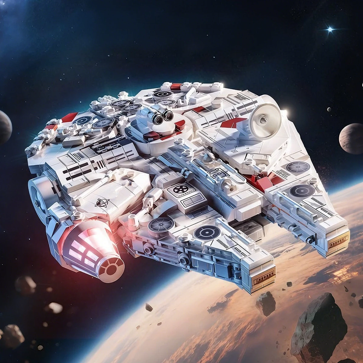 

1300 + шт., военный космический боевой корабль, галактика, соколы, истребитель MOC-звездный корабль, модель космического корабля, строительный блок, кирпич, подарок, игрушки на день рождения