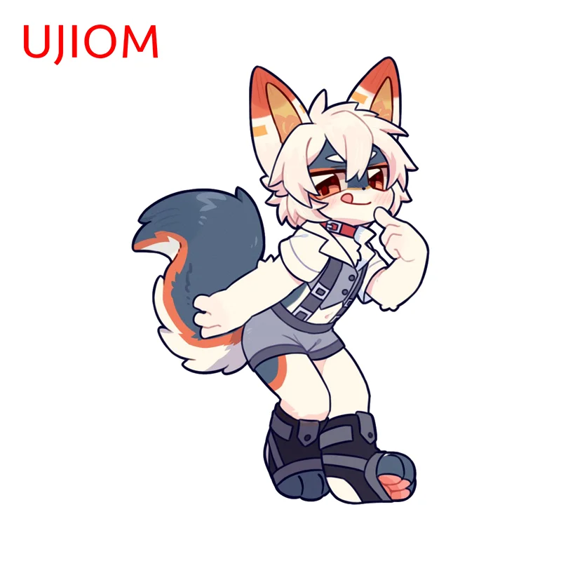 UJIOM Furry Femboy Wall Sticker Creative Adorable Smart Home Refrigerator Wardrobe Decals Sunscreen Edgy Home Murals Decor