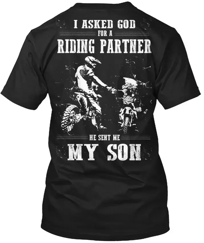 Motocross Fathers Day I Asked God for A Riding Motocross Motorcycle New Unisex Custom Printed Personalized Design Website Shirt