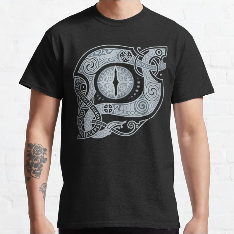 

MIDGARDSORMR Norse Mythology Viking Gift T-Shirt Son Of Odin printed tee Walhalla Graphic clothes 0304 Large size tops S-6XL