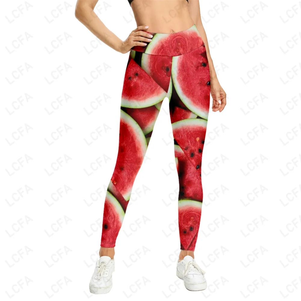 Orange Fruit Funny Ladies Leggings Clothing Women Fashion 3D Print Causual Hip Slimming High Elastic Female Breathable Leggings