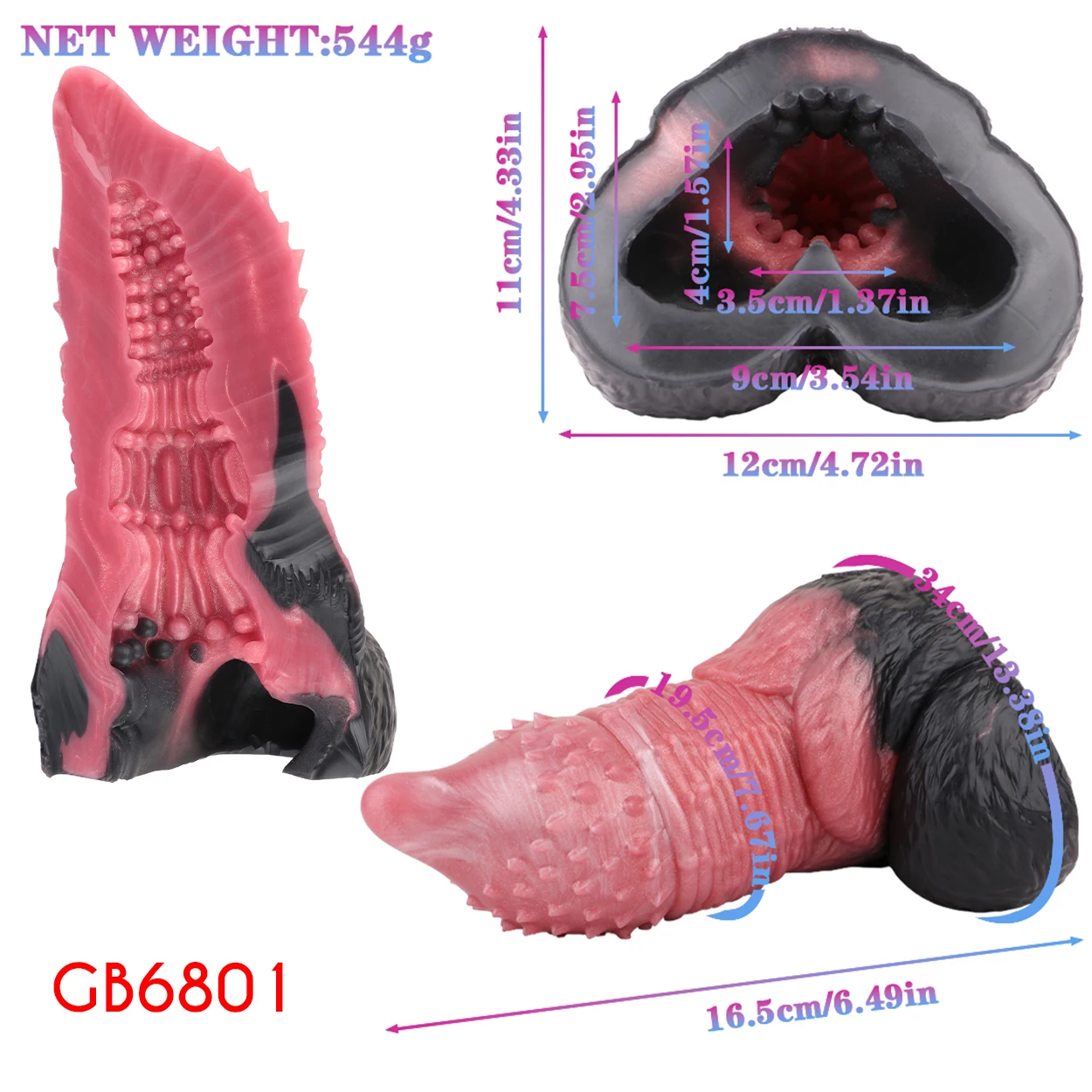 GEEBA 6801 الخيال النمر القضيب سيليكون ذكر الاستمناء الرجال الاستمناء كم جيب كس الضارب الجنس لعب الكبار Onahole