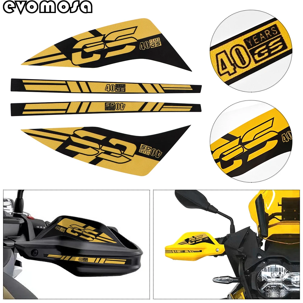R1200GS R 1250GS Macera F850/750/650GS g310gs F900XR Motosiklet Handguard Çıkartması el koruması Kalkanı 40 Yıl GS Etiket