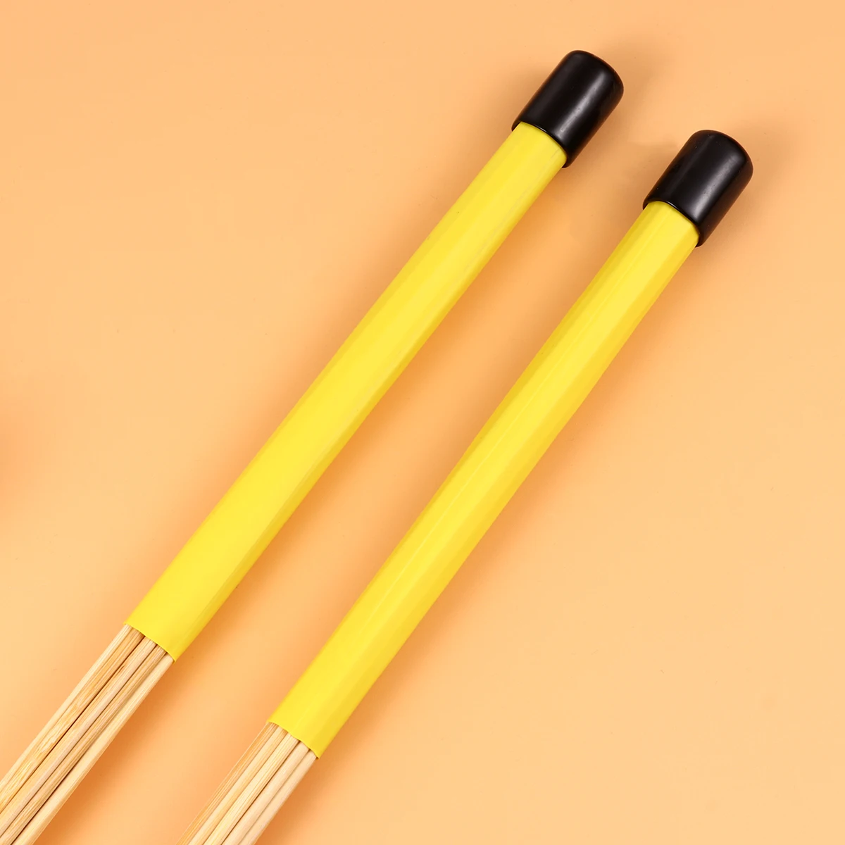 

1 Pair Wooden Drum Brushes Sticks For Jazz Folk Music Rods Light Lower Volume Smooth Comfortable Natural Wood Material