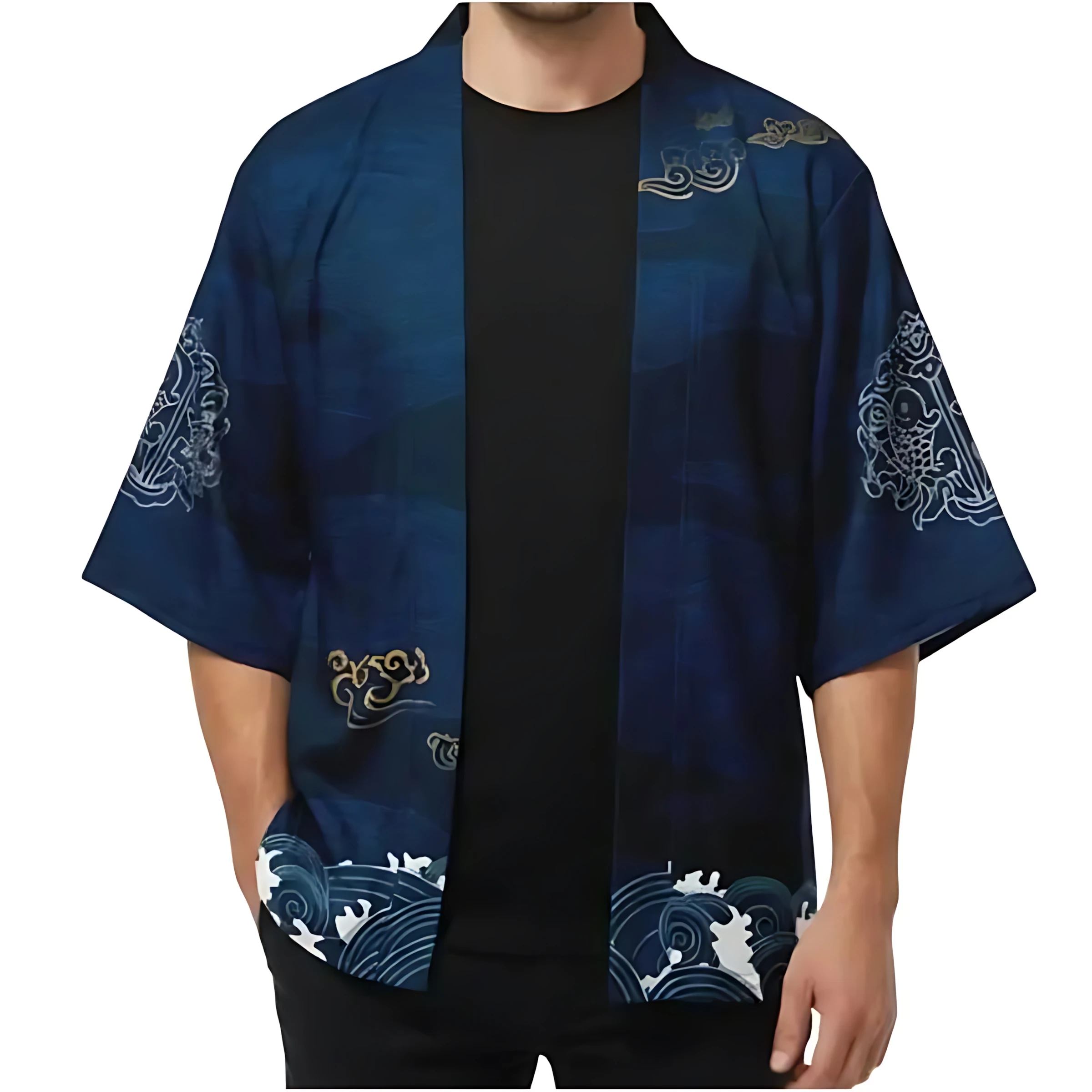 2026 Summer Men's Kimono 3D Printed Pattern Breathable Lightweight Casual Fashion Outdoor Men's Clothing