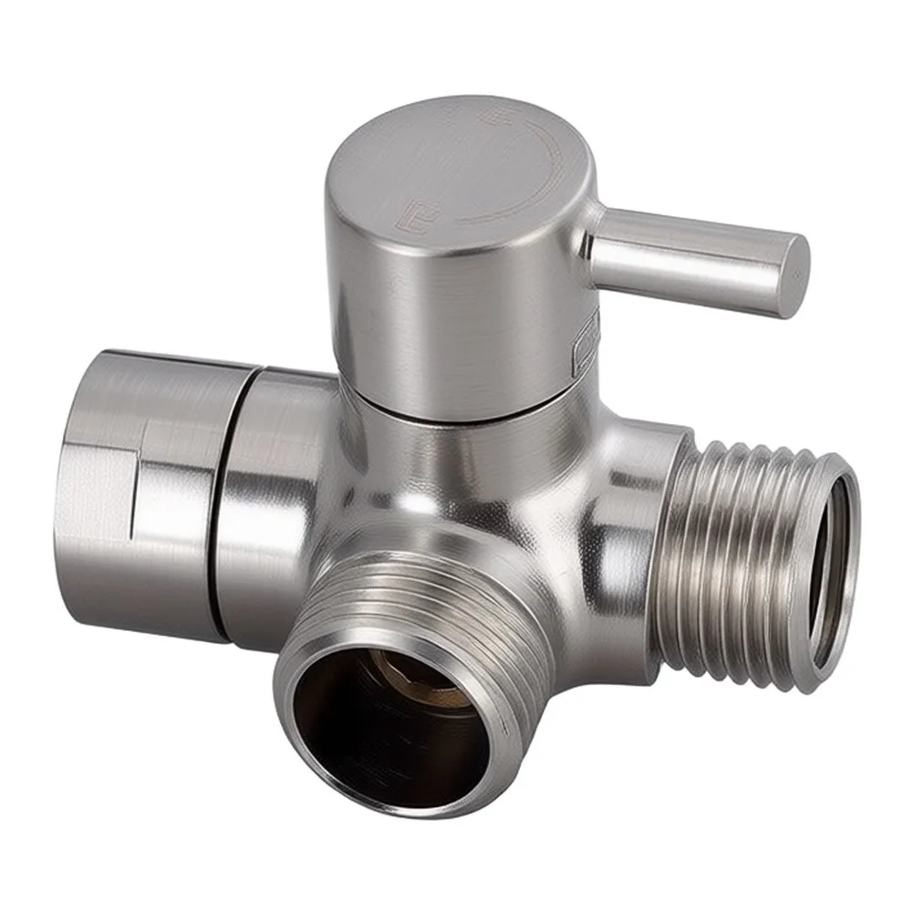 Brass Shower Diverter Designed for G12 Thread Standards with Three Flow Options for Custom Shower Arrangements