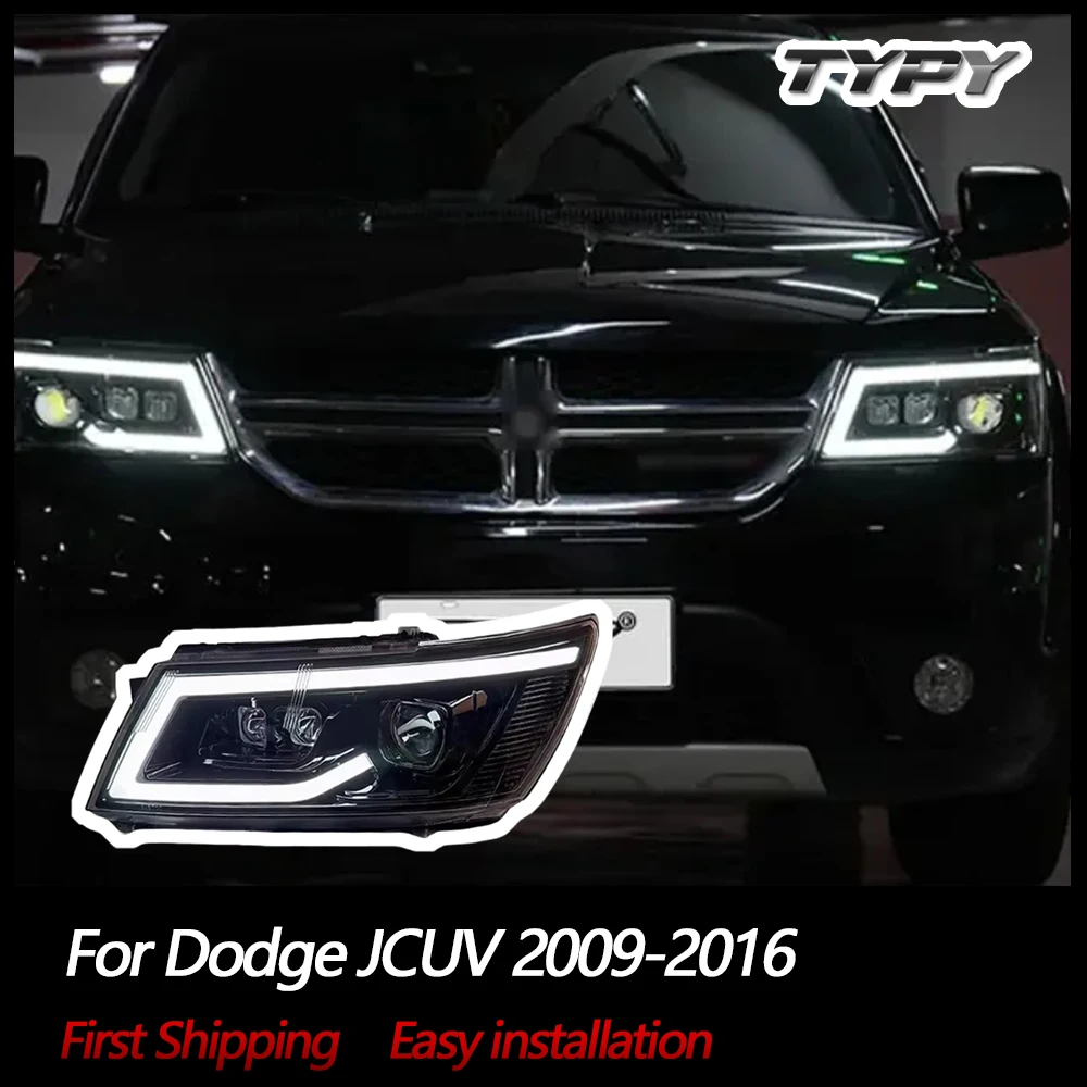 

TYPY Car Lights For Dodge JCUV 2009-2016 Headlight LED Projetor head Lamp Daytime Running Light Automotive Accessories