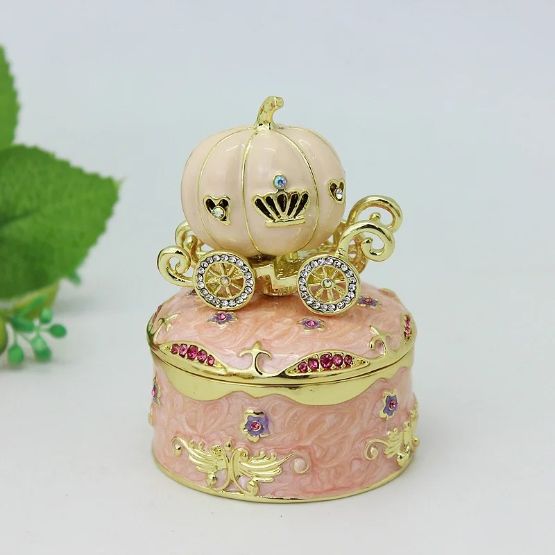 

SHINNYGIFTS Wedding Favor New Style New Pumpkin Car Gift Box Creative Jewelry Box Trinket Box