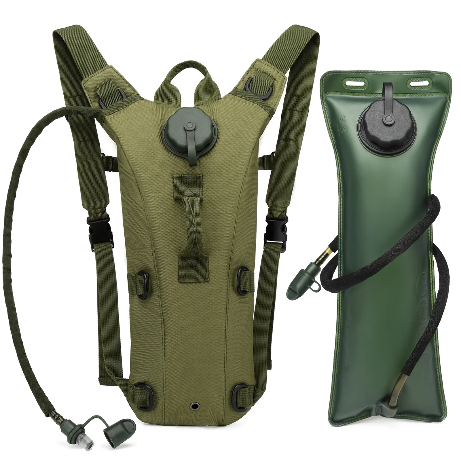 New Tactical Hydration Backpack with 3L Leakproof Water Bladder, Outdoor Water Hydration Pack for Cycling Hiking Running
