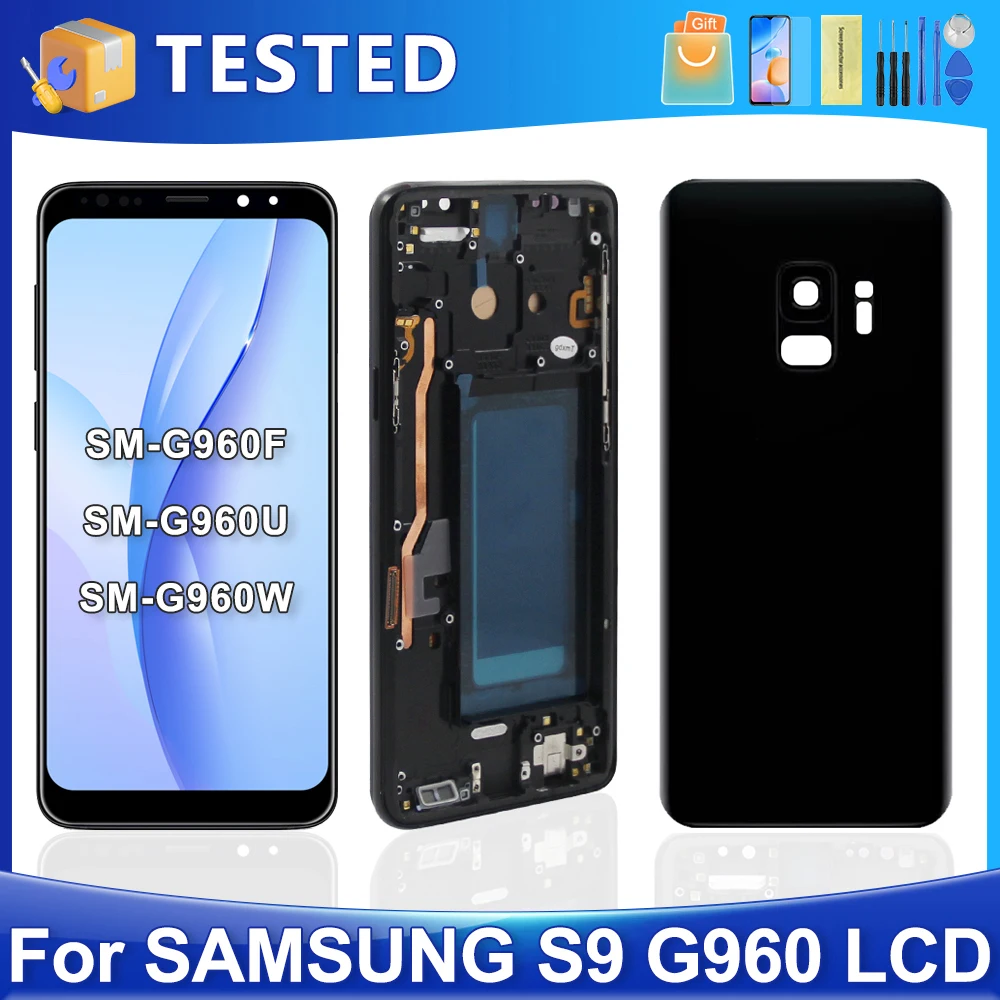 S9 For Samsung Tested For G960F G960 G960U G960W G960N G960X LCD Display Touch Screen Digitizer Assembly Replacement