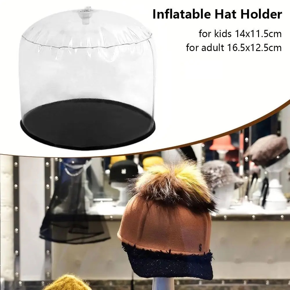 1Pcs PVC Inflatable Hat Holder Transparent Inflatable Cap Holder Portable Lightweight Hat Display Stand
