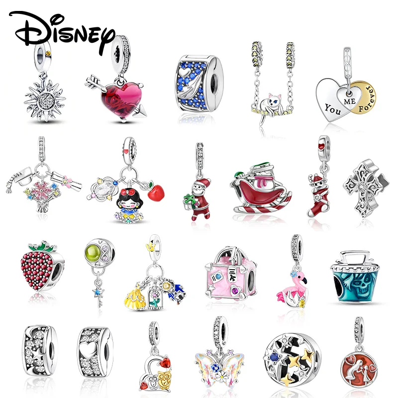 

Серебряные подвески Disney 925 пробы из серии «Белоснежка и Рождество» — разнообразные браслеты, подходящие для девочек, в качестве ювелирных подарков.